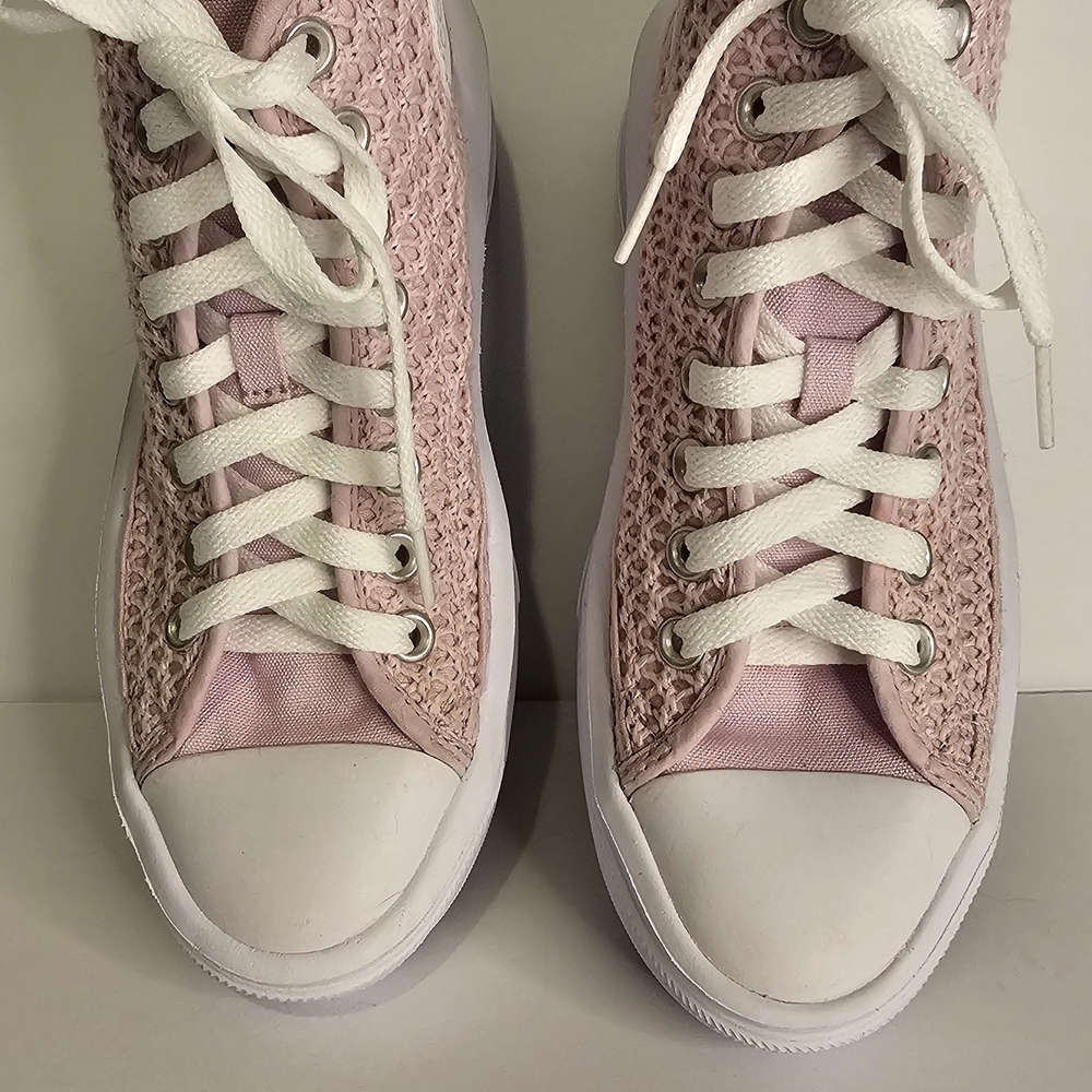 NWOT Womens Converse Chuck Taylor All Star Move Crochet Platform High Top Sneake - Picture 2 of 9